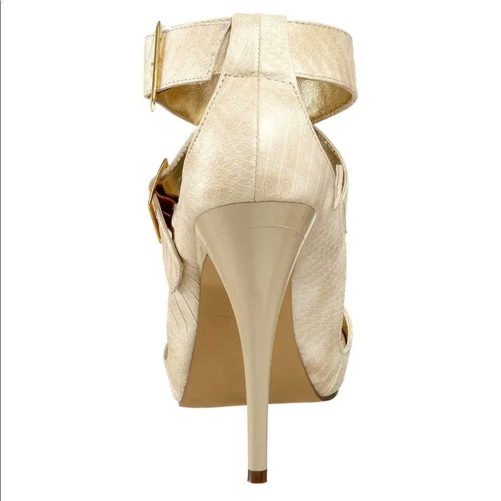 🍀 Mix & Match 4/$60 🍀 Michael Antonio “Tinsley” Cream heels - Picture 3 of 12